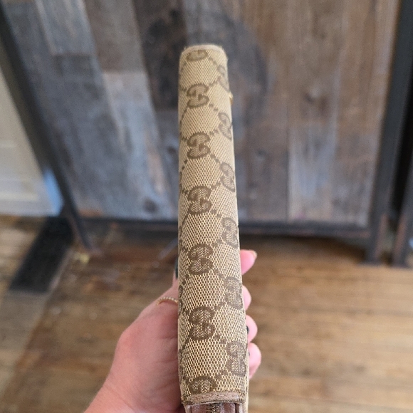 Gucci Beige and Brown GG Canvas Wallet With Tags - Picture 5 of 13